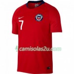 Camisolas de Futebol Chile Alexis Sanchez 7 Equipamento Principal Copa América 2019 Manga Curta